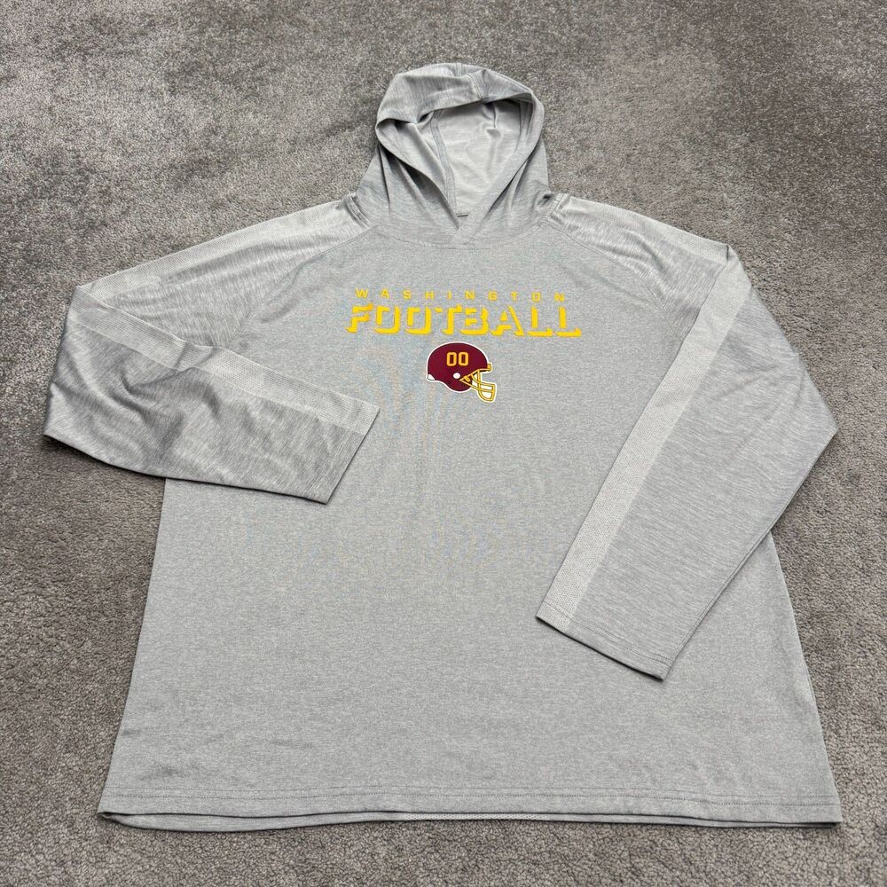Fanatics Washington Football Team NFL Graphic Hoodie Shirt Mens XL Gray Active